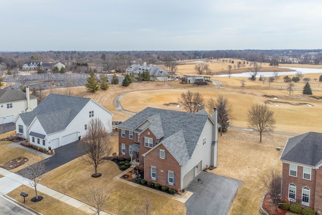 bird's eye view with a residential view