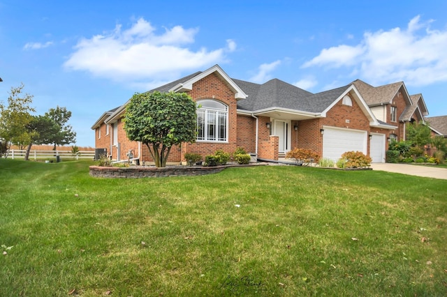 view of front of property with a front yard