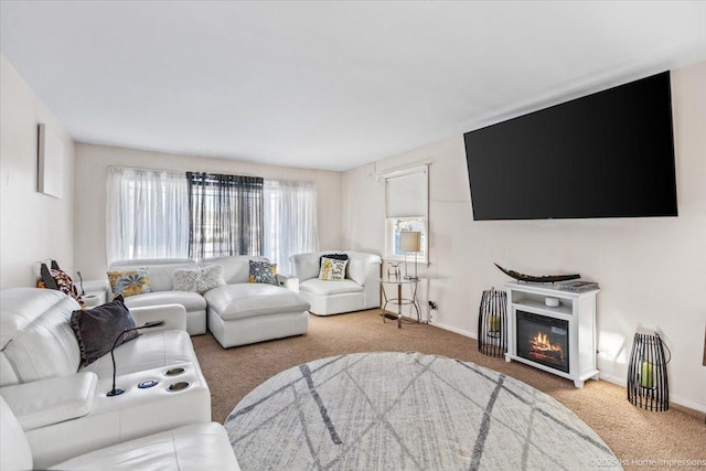 view of carpeted living room