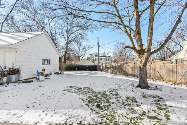 view of snowy yard