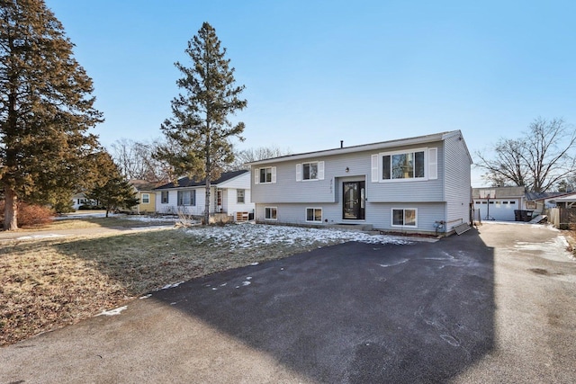 split foyer home with a garage