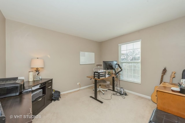 view of carpeted office