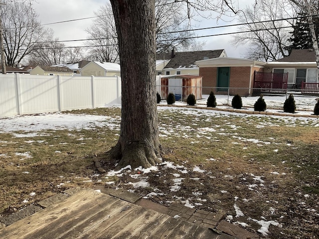 view of snowy yard