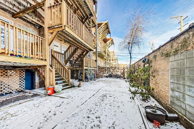 view of snowy yard