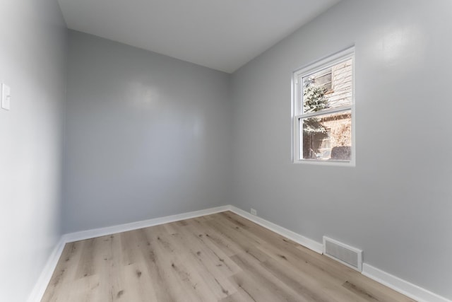 empty room featuring light hardwood / wood-style flooring