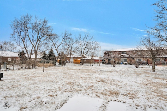 view of snowy yard