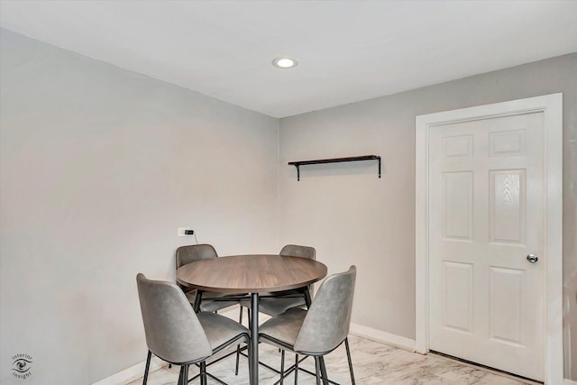 view of dining area