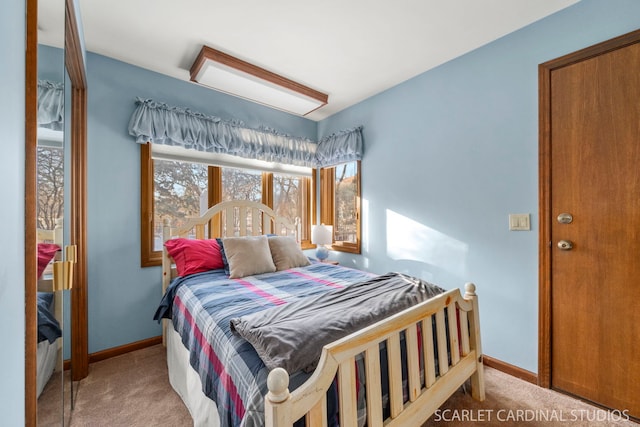 view of carpeted bedroom