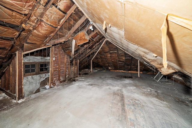 view of attic