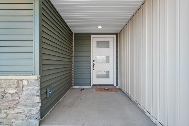 view of doorway to property