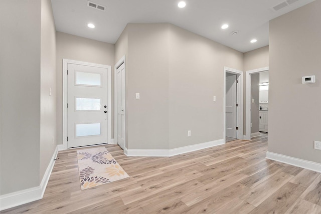 entryway featuring light wood-type flooring