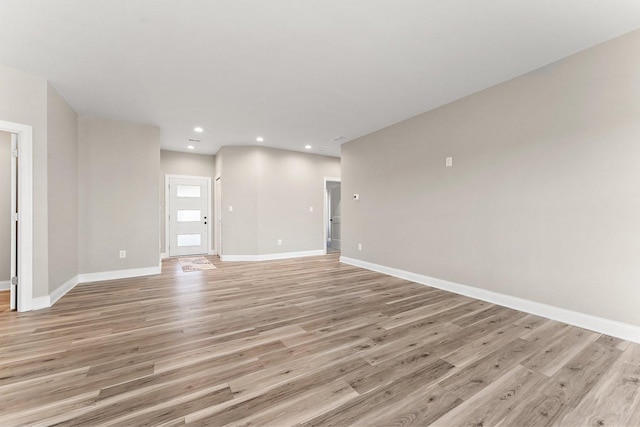 interior space featuring light wood-type flooring