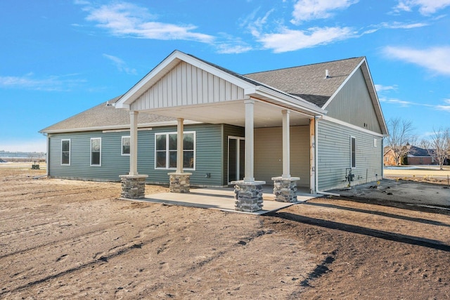 rear view of property with a patio