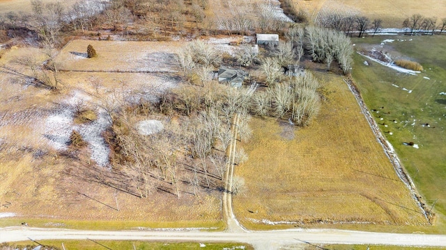 drone / aerial view featuring a rural view