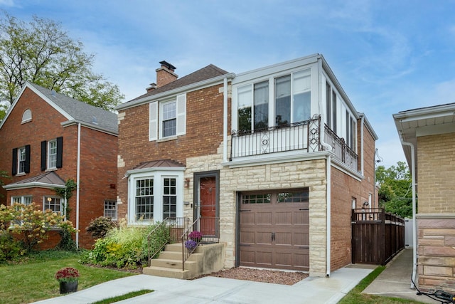 view of front of house featuring a garage