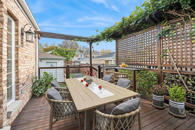 view of wooden terrace