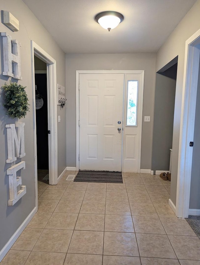 view of tiled entryway