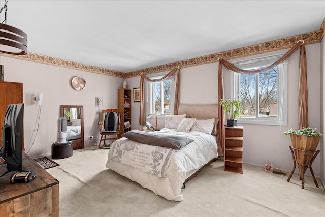 bedroom featuring carpet flooring