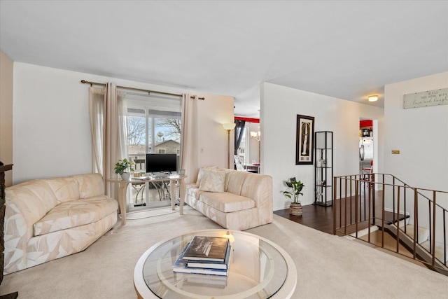 view of carpeted living room