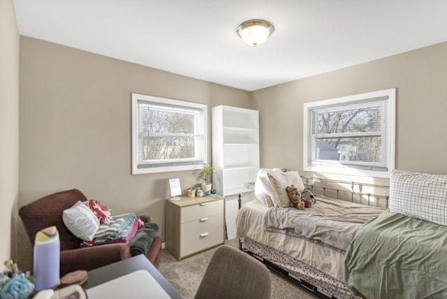 view of carpeted bedroom