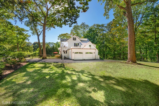 exterior space featuring a garage