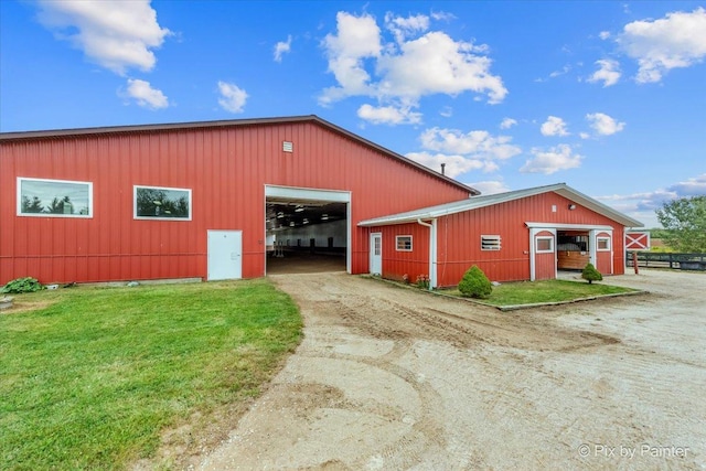 exterior space with a lawn