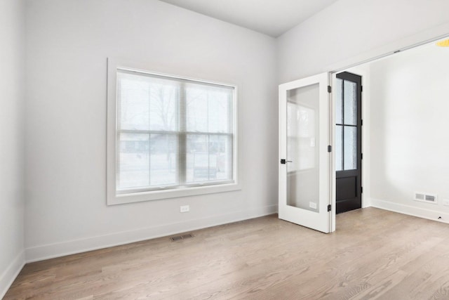 unfurnished bedroom featuring light hardwood / wood-style floors