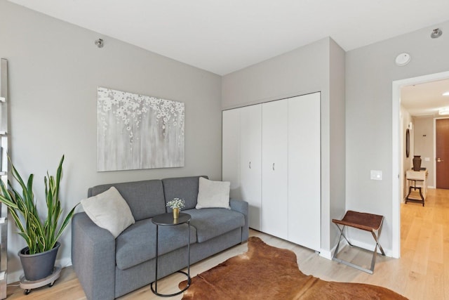 living room featuring hardwood / wood-style flooring