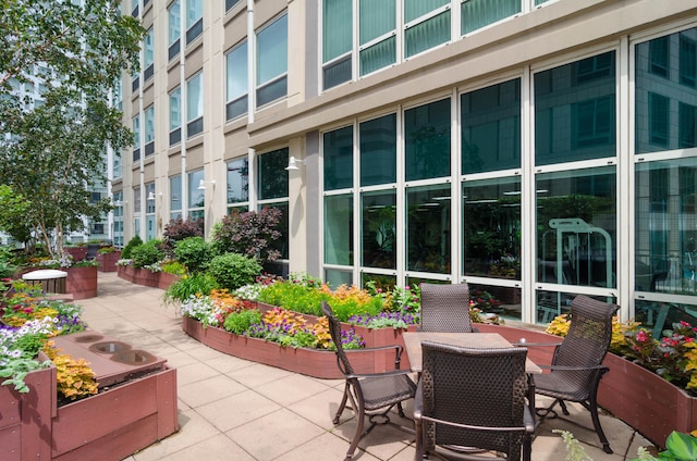 exterior space with a patio