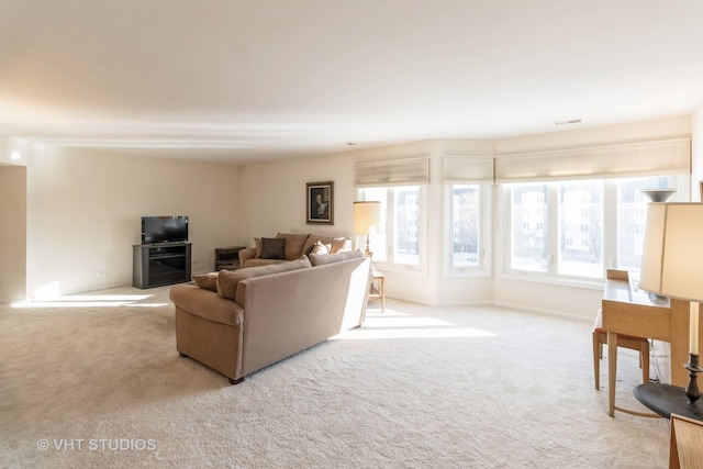 view of carpeted living room