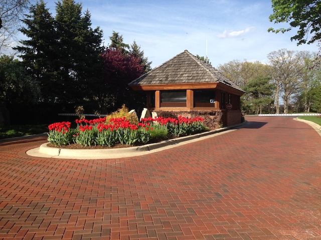 view of property's community with a gazebo