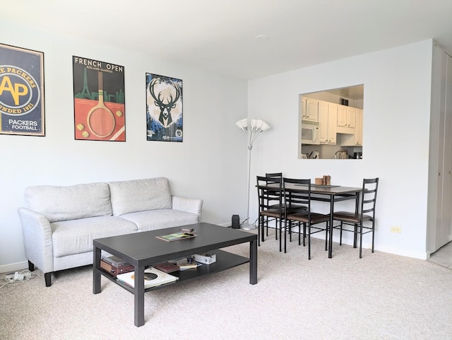 view of carpeted living room