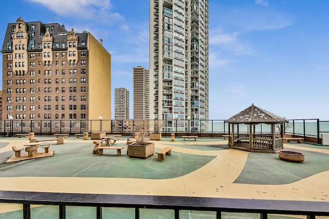 view of home's community featuring a gazebo