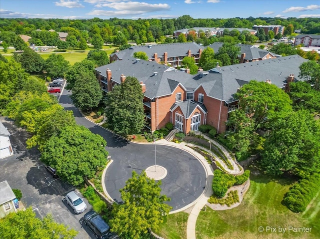 bird's eye view featuring a residential view