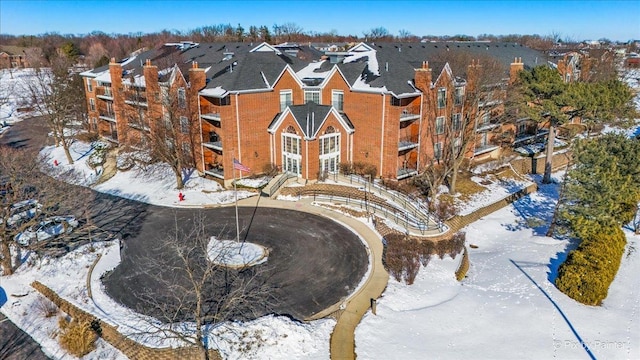 view of snowy aerial view