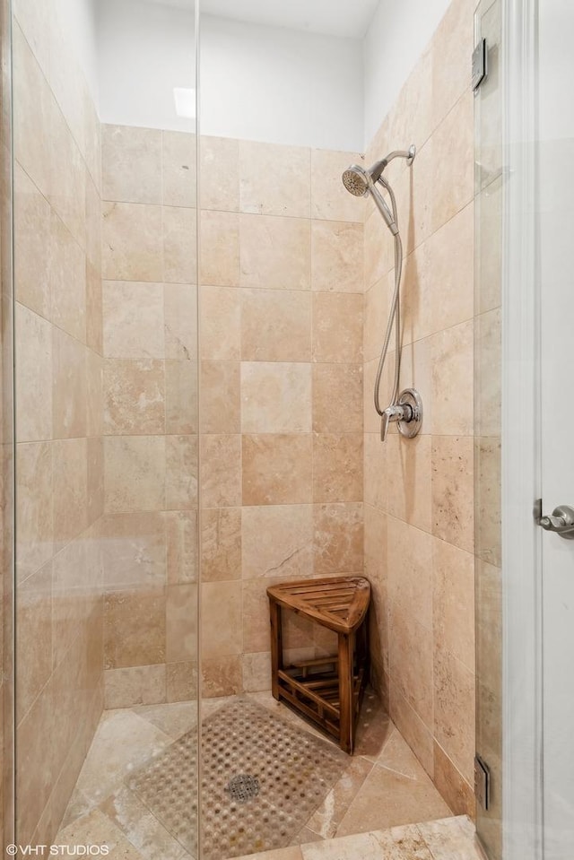 bathroom featuring walk in shower