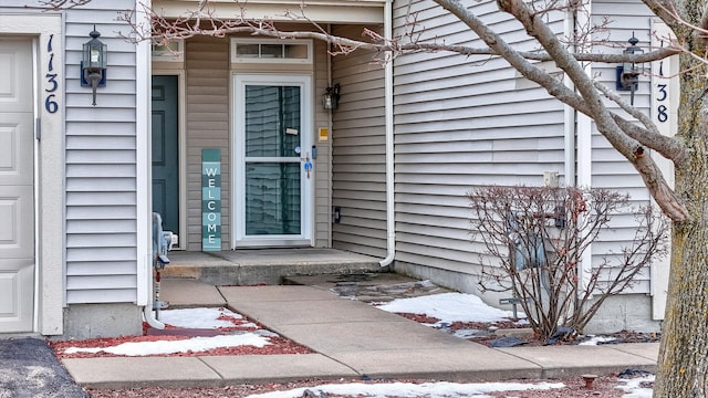 view of doorway to property