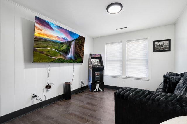 interior space featuring dark hardwood / wood-style flooring