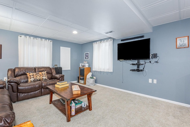 view of carpeted living room