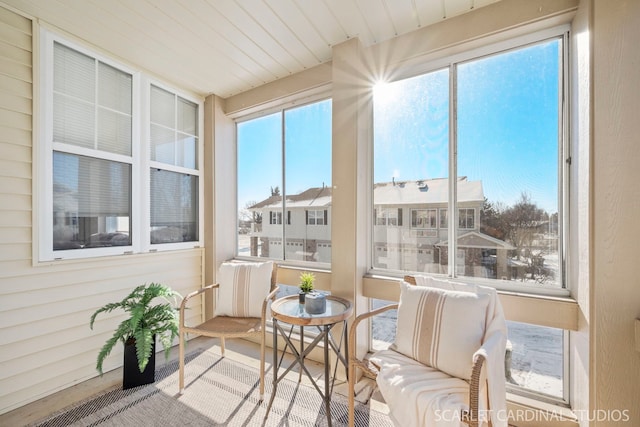 sunroom featuring plenty of natural light