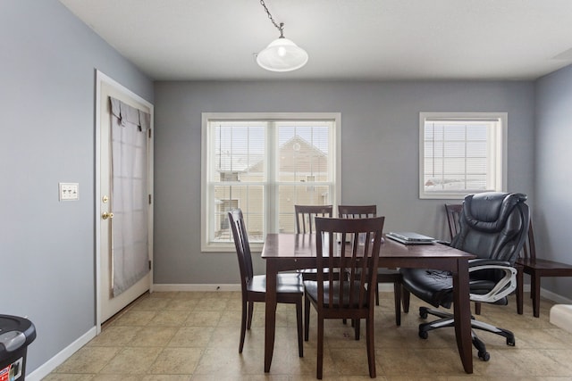 view of dining space