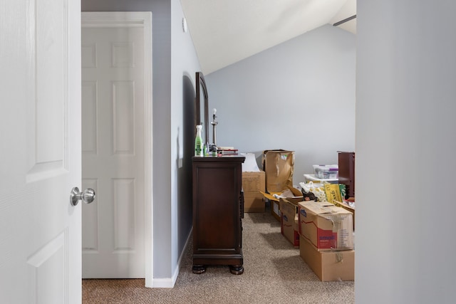 interior space with vaulted ceiling