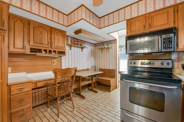 kitchen featuring appliances with stainless steel finishes