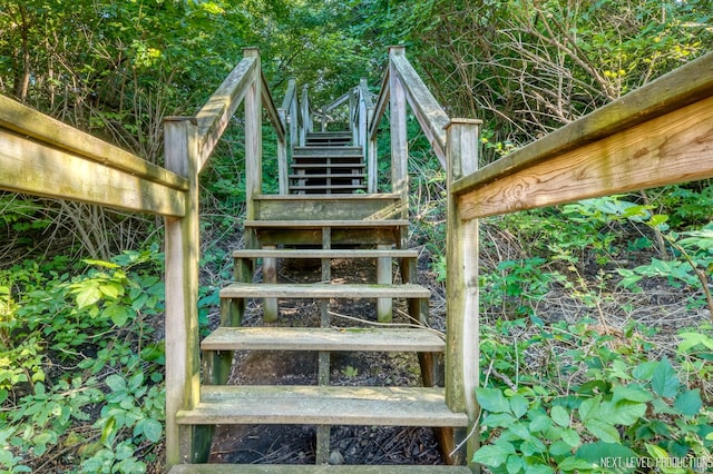 view of stairs