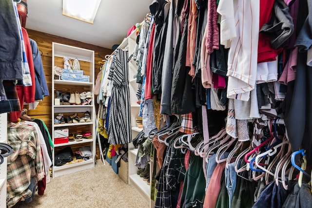 spacious closet with carpet floors