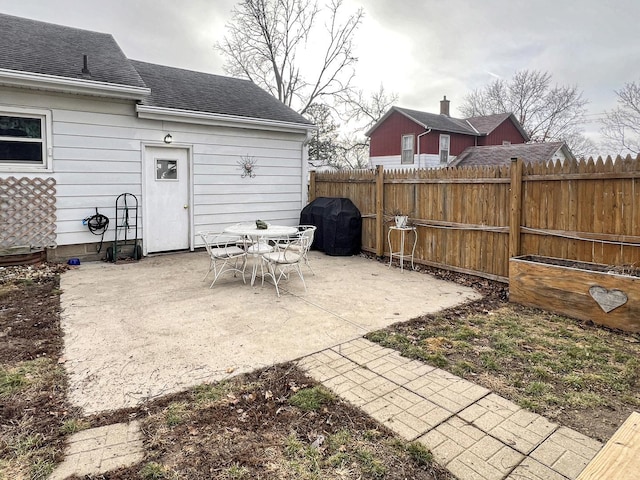 view of patio / terrace featuring a grill