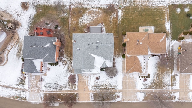 view of snowy aerial view