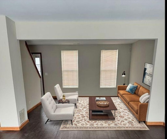 1009 Symphony Dr, Aurora, IL 60504 - living room with baseboards and wood finished floors