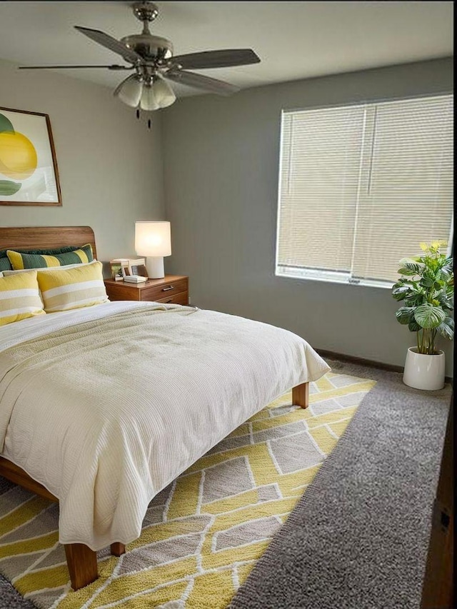 1009 Symphony Dr, Aurora, IL 60504 - carpeted bedroom featuring a ceiling fan and baseboards