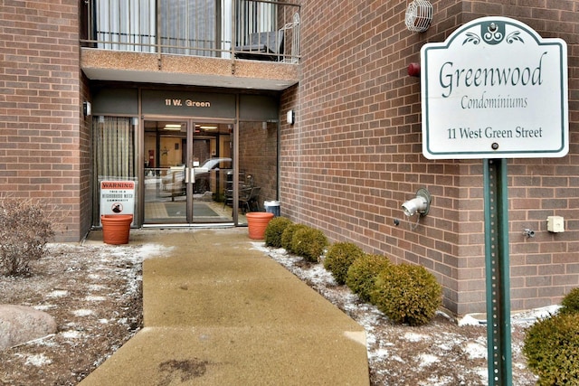 view of doorway to property